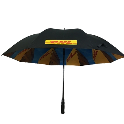 قطر 130 سم يندبروف RPET قماش حريري مظلة جولف طبقة مزدوجة