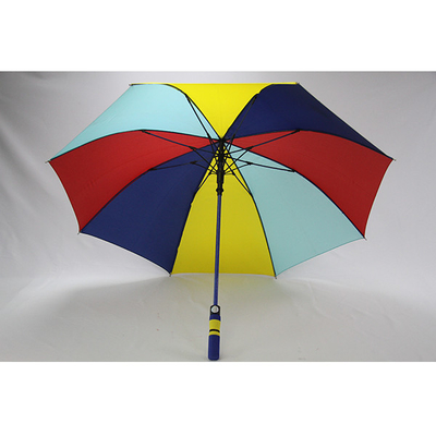 BSCI قماش حريري مظلات جولف ملونة بثلاثة ألوان مشتركة