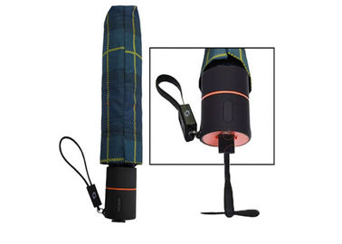 مظلة منقوشة الكلاسيكية مع بنك الطاقة شاحن USB التعامل مع قطر 97 سم