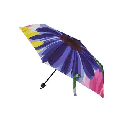 الأضلاع المعدنية SGS ثلاثة مظلة قابلة للطي مع حقيبة تسوق