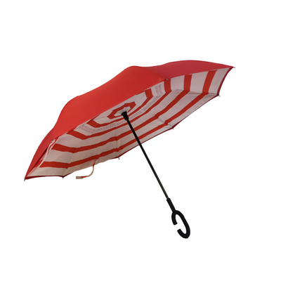 SGS مخصص قماش حريري مظلة طبقة مزدوجة معكوسة معكوسة