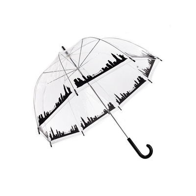 شفافة قبة الشكل التلقائي مظلة PVC أبولو مع طباعة شعار مخصص